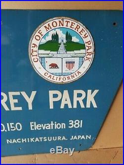 City Monterey Park California VINTAGE SIGNS- Los Angeles County- Porcelain Metal