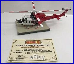 Code 3 #12601 Los Angeles County Bell 412 Helicopter With Landing Pad /5400 Rare
