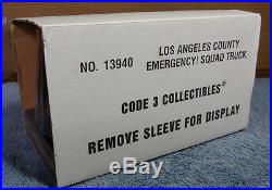 Code 3 Collectibles #13940 EMERGENCY! Squad 51 Los Angeles County Fire RARE