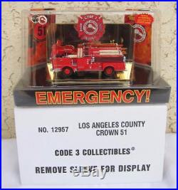Code 3 Emergency! 51 Crown Los Angeles LA County No. 12957 Fire Truck 164 Scale