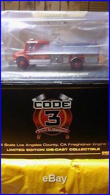 Code 3 LOS ANGELES County Fire Dept Freightliner Pumper Engine 79- Mint in Box