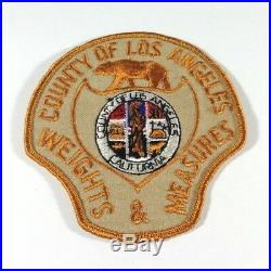County of Los Angeles California CA Weights & Measures 4 Tan Twill Cloth Patch
