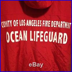County of Los Angeles LA Fire Department Official Ocean Lifeguard Hooded Jacket