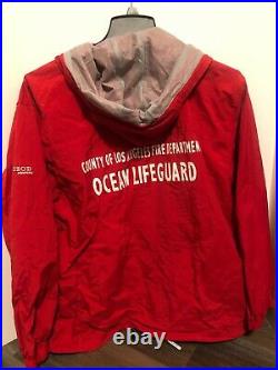 County of Los Angeles Ocean Lifeguard Official Jacket Men's L Izod PerformX