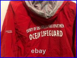 County of Los Angeles Ocean Lifeguard Official Jacket Men's L Izod PerformX