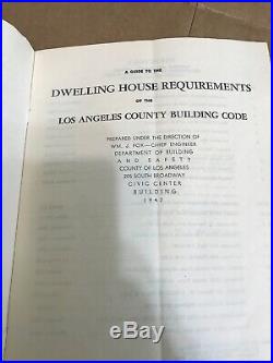 Dwelling House Requirements 1947 Los Angeles County Booklet Dept Building Safety