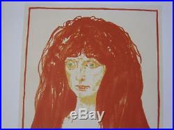 EDVARD MUNCH Original 1969 Exhibition Poster Los Angeles County Museum Of Art