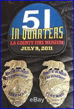 Emergency 51 Tv Show Style Los Angeles County Fire Department Replica Badge Set