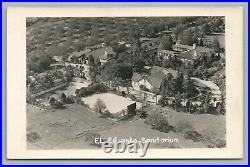 El Encanto Sanatorium LOS ANGELES County Vintage RPPC Photo Aerial 1940s