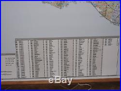 Extra Large Laminated Wall Map Los Angeles and Orange County SoCal 59 x 78