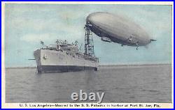 FL 1929 RARE! FLORIDA USS Los Angeles Navy Blimp on SS Patoaka Port St. Joe, FLA