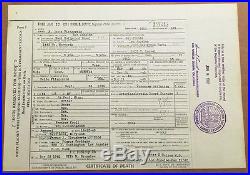 F SCOTT FITZGERALD Official Los Angeles County Certified Death Certificate