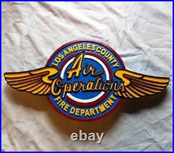 Fire Department Los Angeles County Air Operations routed wood sign Custom