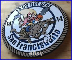 Fire Department Los Angeles County San Francisquito routed patch sign Custom