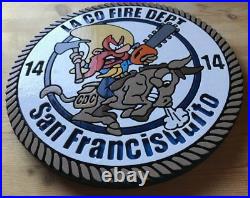 Fire Department Los Angeles County San Francisquito routed patch sign Custom