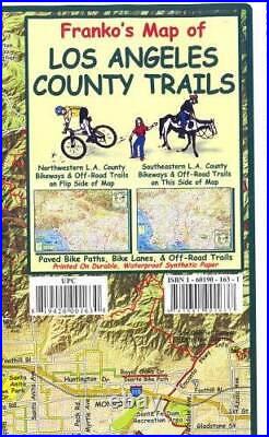 Frankos Map of Los Angeles County Trails Map By Frank M Nielsen GOOD
