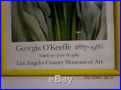 GEORGIA O'Keeffe 1989 Calla Lilly Art Poster Los Angeles County Museum of Art