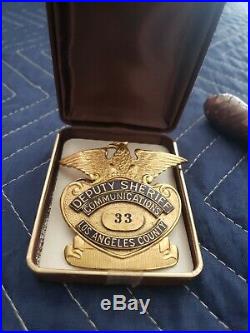 GEO. SHENCK Deputy Sheriff's badge Los Angeles county & onduty Antique clobber