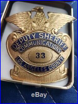 GEO. SHENCK Deputy Sheriff's badge Los Angeles county & onduty Antique clobber