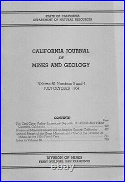 GOLD MINES, Los Angeles County, CA RARE old book, NONE BETTER, 5 big maps, VG+