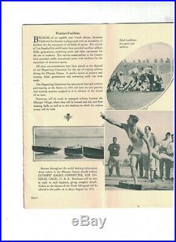 Giochi Olimpici 1932 Los Angeles County California Brochure Estate Art Deco
