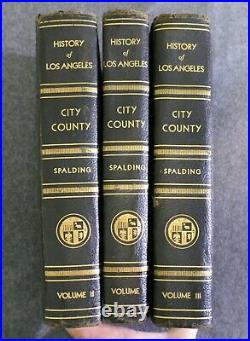 HISTORY OF LOS ANGELES CITY AND COUNTY California 1931 William A. SPALDING RARE