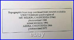 HTF Dibblee Geologic Map DF-67 MT. WILSON & AZUSA 1998 double sided 1st Printing