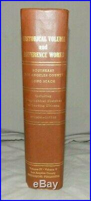 Historical Volume and Reference Works Los Angeles County Long Beach