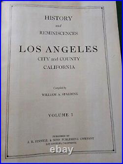 History and Reminiscences Los Angeles City and County California, Spalding 1931