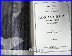 History of Los Angeles City and County 3 volumes