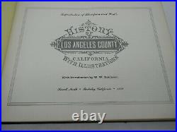 History of Los Angeles County CA Thompson & West 1880 REPRO 1959 Illustrated