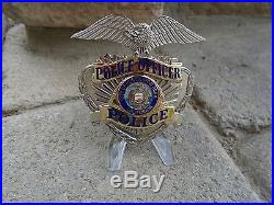 Huntington Park (Los Angeles County) California CA Motor Police Helmet Badge Sun