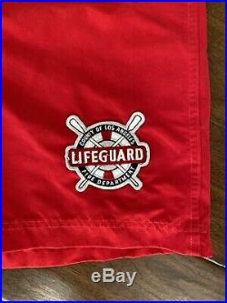 IZOD Los Angeles LA COUNTY Lifeguard/Fire Department Surf Board Shorts 34