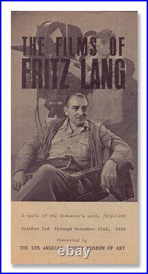 Introduction / FILMS OF FRITZ LANG A CYCLE OF THE DIRECTOR'S WORK 1919-1963