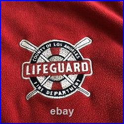 Izod PerformX 1/2 Zip Fleece Pullover Los Angeles County Fire Lifeguard Sz L