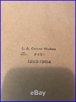 JUSTICE COURT CULVER TOWNSHIP Civil Cases Docket 1953-1954 Los Angeles County
