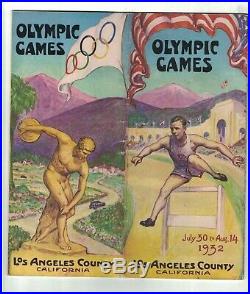 Jeux Olympiques 1932 Los Angeles County California Brochure Été Art Déco