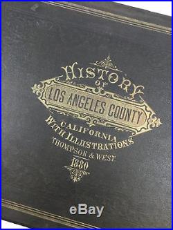 John Albert Wilson / HISTORY OF LOS ANGELES COUNTY CALIFORNIA with 1st ed 1880