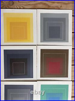 Josef Albers White Line Squares 1966 OFFSET PRINT SET OF 8 Gemini G. E. L PROMO