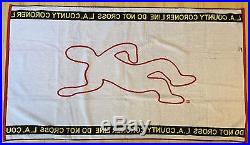 LARGE Towel Los Angeles County Coroner Crime Scene Red Body NEW Police Line