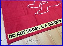 LARGE Towel Los Angeles County Coroner Crime Scene Red Body NEW Police Line