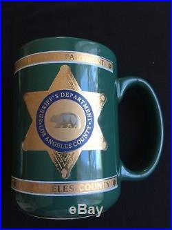LASD Los Angeles County Sheriff's Department Mug Golden Bear Star Badge LAPD