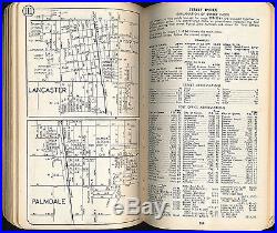 LOS ANGELES COUNTY CALIFORNIA THOMAS BROS MAP STREET GUIDE VTG 1954 1950s BOOK