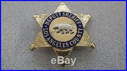 LOS ANGELES COUNTY DEPUTY SHERIFF BADGE RLL MFG OBSOLETE REPRO NOVELTY