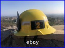 LOS ANGELES County FIRE DEPARTMENT HELMET LEATHER Front LA CO FD California