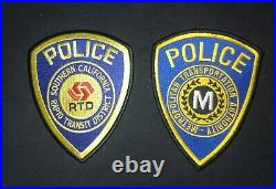 LOS ANGELES RTD and METRO TRANSPORTATION POLICE PATCH SET