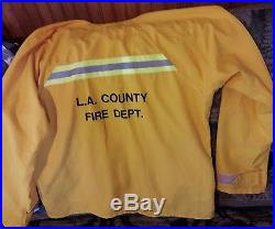L. A. Los Angeles County Fire Department Size Large Work Jacket Coat EUC USA