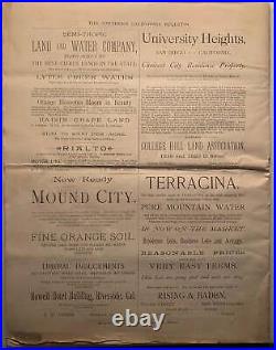 Land Promotional Southern California Bulletin Vol 1 No 9 Boston May 1888