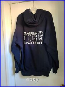 Los Angeles City Fire Department Hooded Sweatshirt Men's Size Medium Navy