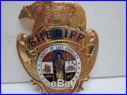Los Angeles County Calif Sheriff Police Officer Cap Piece Badge Hallmarked N/R